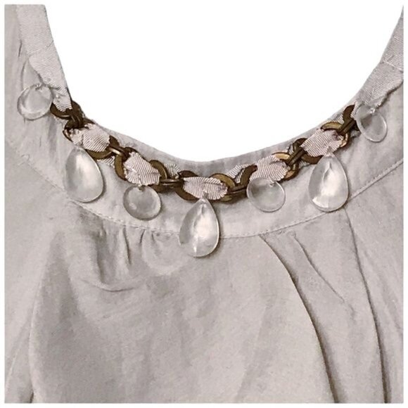 Loft taupe blouse w/ stones, Size XXSP - Picture 6 of 8